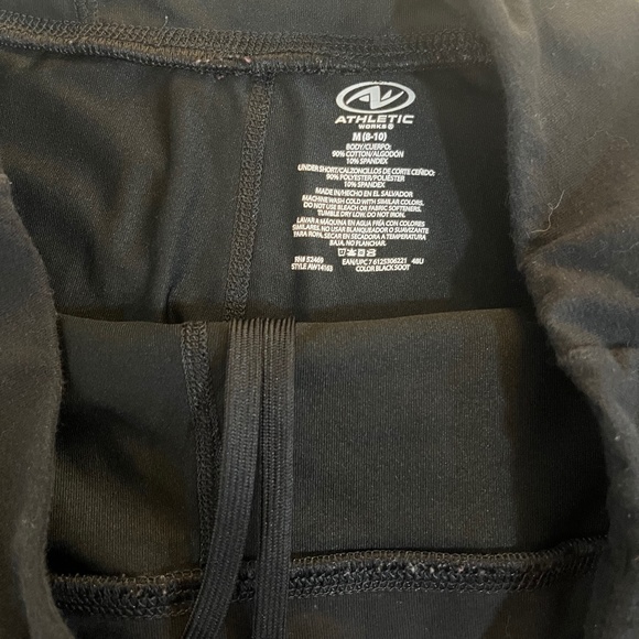 Black Athletic Works Hidden Tie Skirt Skort Medium - Picture 2 of 3